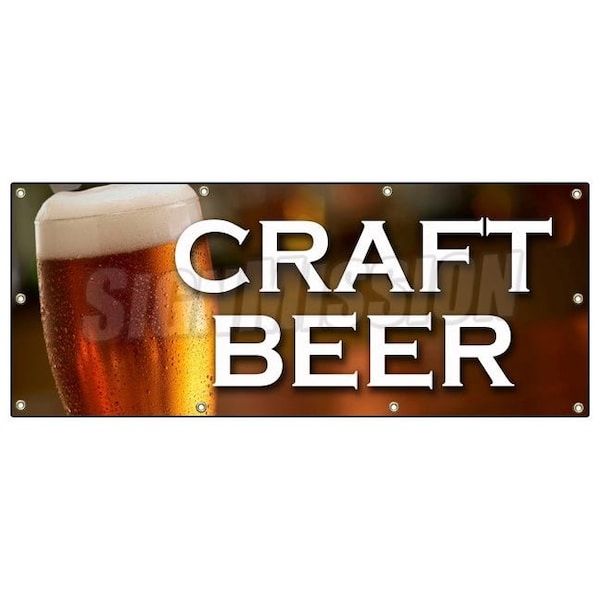 CRAFT BEER BANNER SIGN microbrewery microbrew brewery drinker mug